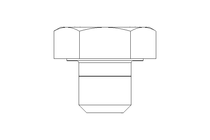 Hexagon screw M10x10 8.8 ISO4017