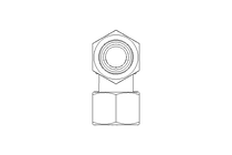 Threaded elbow connector L 12/12 1.4571