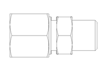 Conector roscado p/ tubos LL 8 R1/8"