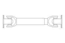 Universal joint shaft D=58 L1=268 L2=308