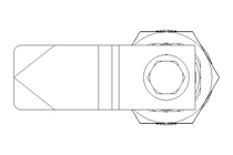 Drehriegel mit Zunge H32