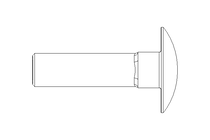 Vis à tête bombée M8x30 A2 DIN603