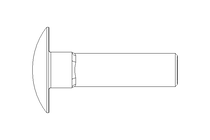 Vis à tête bombée M8x30 A2 DIN603