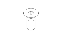 Countersunk head screw M10x25 A2 70