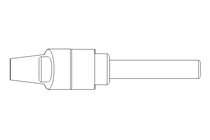 Klemmhebel M8x40 Außengewinde 1.4305