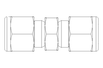 Pipe screw connector 8/8 stainless steel