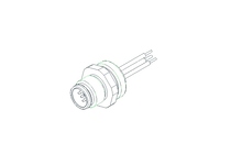 Round plug M12X1 0,5M