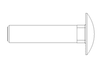 Vis à tête bombée M10x45 A2 DIN603