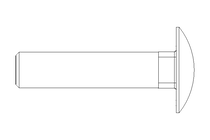 Vis à tête bombée M10x45 A2 DIN603