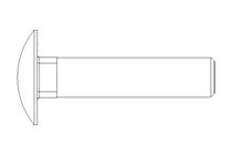 Vis à tête bombée M10x45 A2 DIN603