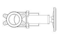 Plattenschieber DN100 PN10 mit Handrad