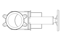 Plattenschieber DN150 PN10 mit Handrad