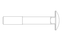 Round head screw M12x80 DIN603