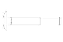 Vis à tête bombée M12x80 DIN603