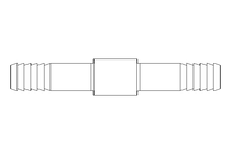 Schlauchverbinder D25 PVDF