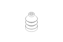 Rubber bellows L=10-65 d=18.5 D=47