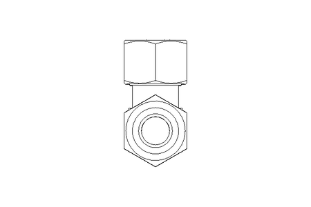 Threaded elbow connector L 12/12 1.4571