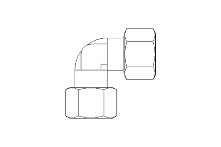 Threaded elbow connector L 12/12 1.4571