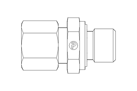 Raccord de tube L 8 G1/4" 1.4571 DIN2353