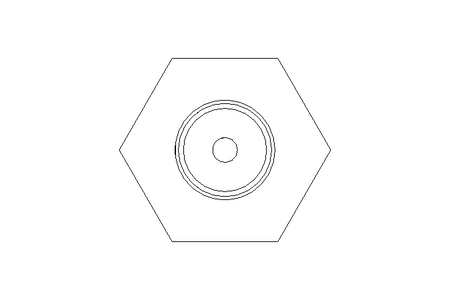 Connecting piece LL 6 M6x1 St-Zn