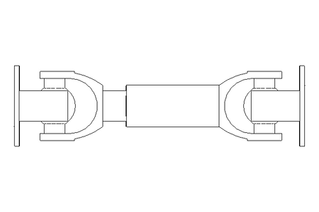 Universal joint shaft D=58 L1=210 L2=245