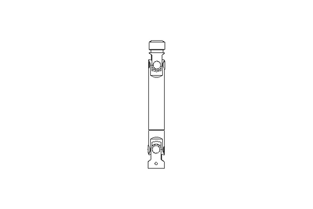 Universal joint shaft D=20 L1=180 L2=210