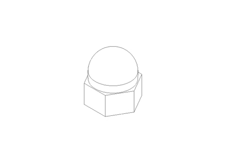 Tuerca hexagonal ciega M8 A2 DIN1587