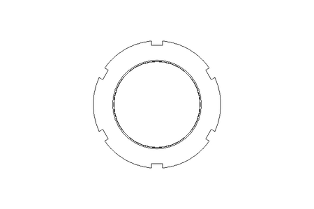 Slotted nut M80x2 ST DIN1804