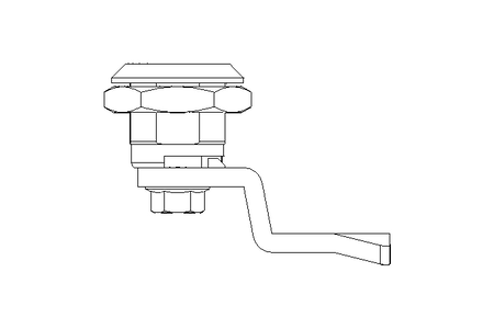 Drehriegel mit Zunge H32