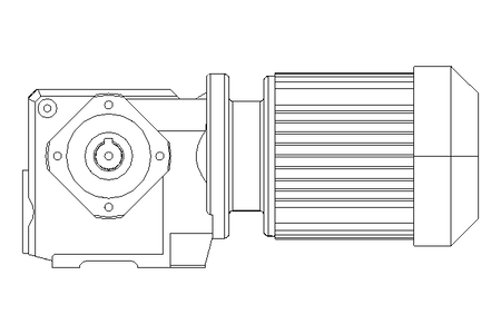 Worm gear motor 0.25kW 199 1/min