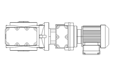 Worm gear motor 0.12kW 0.52 1/min