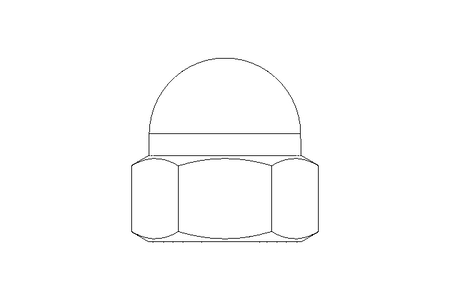 Hexagon cap nut M20 A2 DIN1587