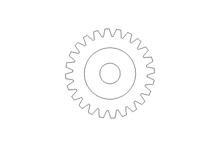 Spur gear M=2 Z=24