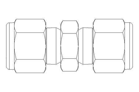 Conector roscado p/ tubos 8/8 Niro