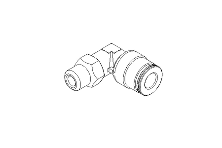 Threaded elbow connector