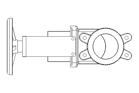 Plattenschieber DN100 PN10 mit Handrad