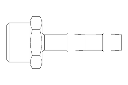 Gewindetülle G 3/8" LW 6 1.4571