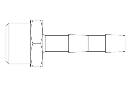 Gewindetülle G 3/8" LW 6 1.4571