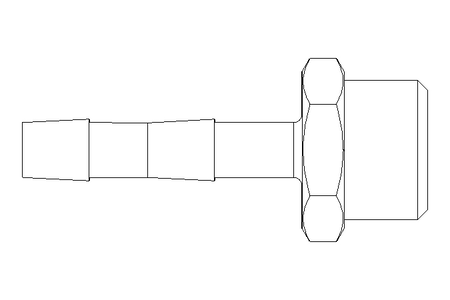 Gewindetülle G 3/8" LW 6 1.4571