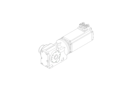 Bevel geared motor 18.7 Nm