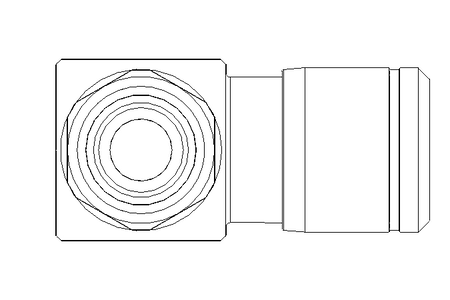 Conexao de encaixar em L G1/8 D=8 (inox)