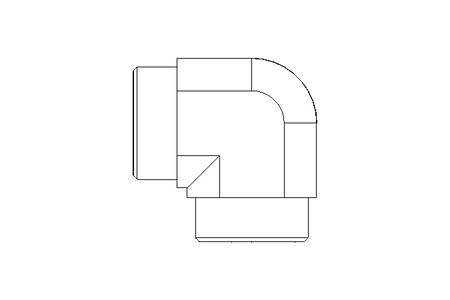 Tubulure d’angle L 28/28 St ISO8434