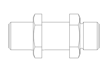 Raccord passe-cloison L 10/10 Niro