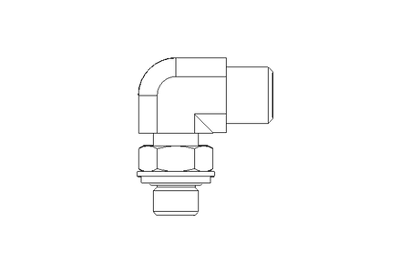 Threaded elbow connector L 6 G1/8" St-Zn