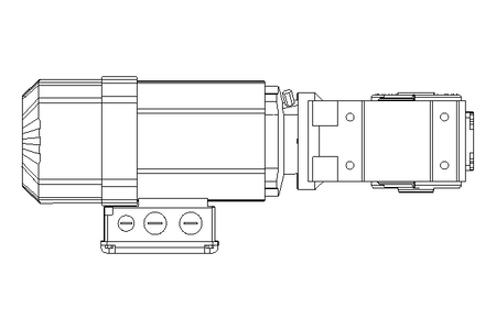 Bevel gear motor 0.55kW 50 1/min