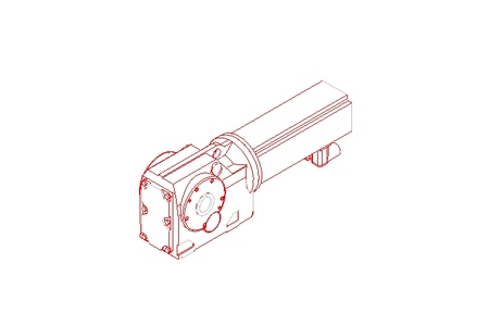 Helical-bevel gear servo motor 5.3 Nm