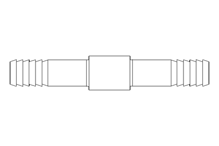 HOSE CONNECTOR D25 PVDF