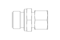 Pipe screw connector L 12 G1/2" 1.4571