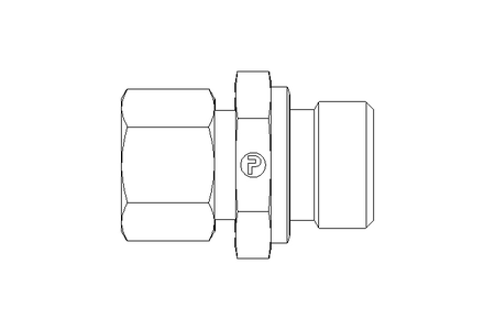 Rohrverschraubung L 12 G1/2" 1.4571