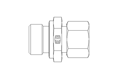 Rohrverschraubung L 12 G1/2" 1.4571